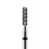 Fraise carbure de tungstène cylindrique - grattage armature céramique vue tête