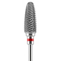Fraise tungstène type flamme résine ou métal stellite vue tête