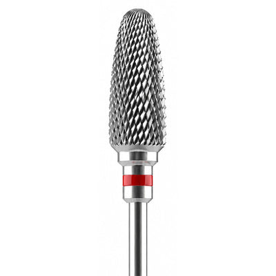 Fraise tungstène type flamme résine ou métal stellite vue tête