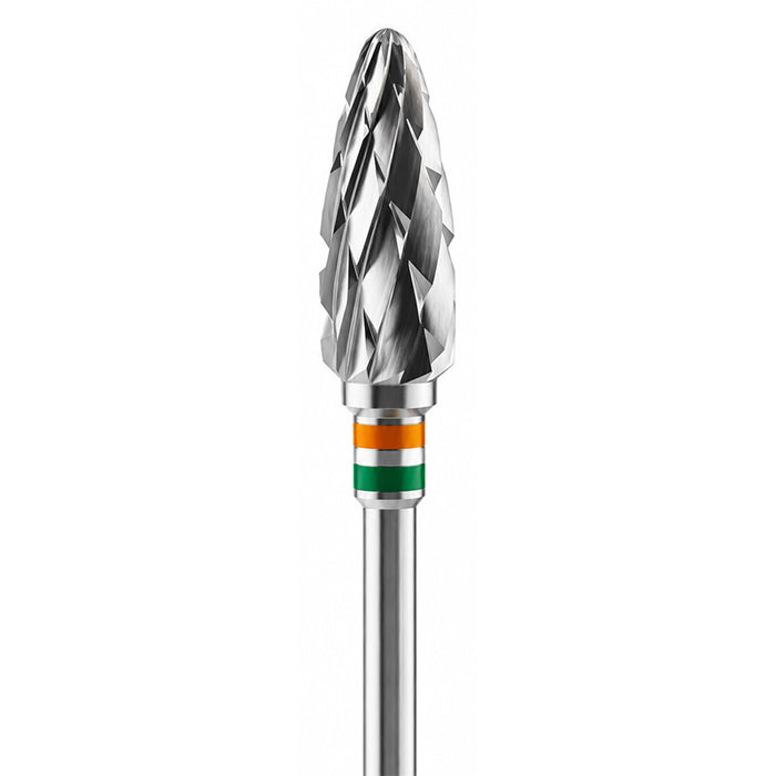 Fraise tungstène flamme denture croisée 6.0 mm - Résine plâtre.