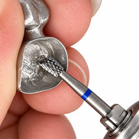 Fraise tungstène pour travaux sur métaux, résine et plâtre vue intrados de couronne