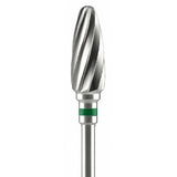 Fraise tungstène type flamme non croisée pour travaux sur plâtres vue tête