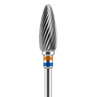 Fraise tungstène flamme moyenne résines acryliques vue tête