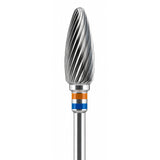 Fraise tungstène flamme moyenne résines acryliques vue tête