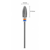 Fraise tungstène dentaire spéciale résine Molle et silicone vue mesures