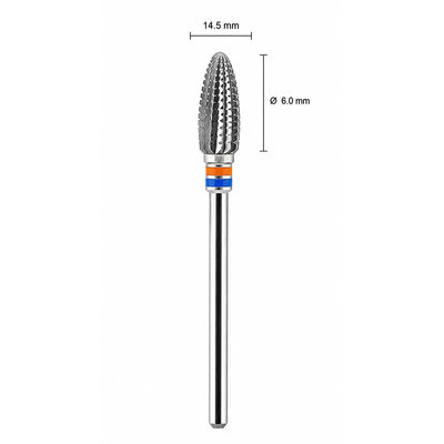 Fraise tungstène dentaire spéciale résine Molle et silicone vue mesures
