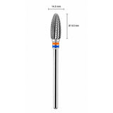 Fraise tungstène dentaire spéciale résine Molle et silicone vue mesures