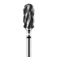 Fraise tungstène droite traitée pour travaux de plâtre grosse dents  vue tête