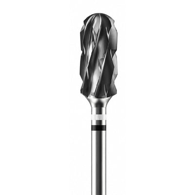 Fraise tungstène droite traitée pour travaux de plâtre grosse dents  vue tête