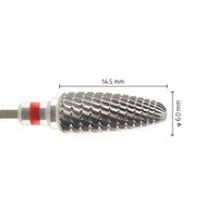 alt="Fraise tungstène denture croisée fine pour travaux résine Massilia Dental"