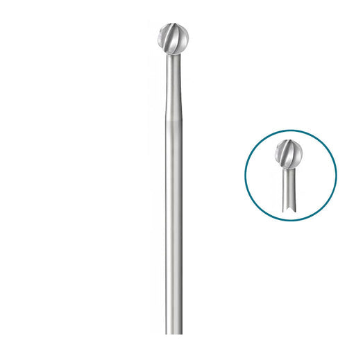 Fraise Boule Tungstène Sillons x 5 - Couronne Métallique - Massilia Dental - Fournitures Matériel Cabinet Dentaire