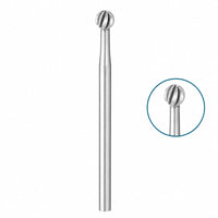 Fraise boule tungstène sillons couronne et bridge acier blister 5 pieces