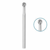 Fraise boule tungstène sillons couronne et bridge acier blister 5 pieces