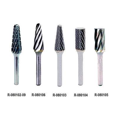 Fraises Détoureuse à Plâtre Inox Mestra - 5 Formes - Massilia Dental - Fournitures Matériel Cabinet Dentaire