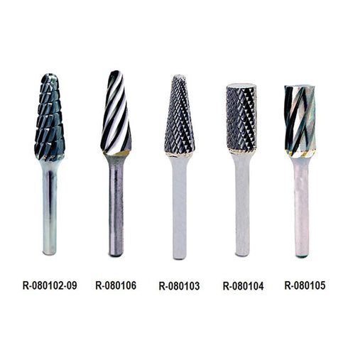 Fraises Détoureuse à Plâtre Inox Mestra - 5 Formes - Massilia Dental - Fournitures Matériel Cabinet Dentaire