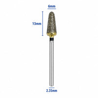 Fraise diamantée conique 6 mm 
super gros grain