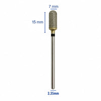 Fraise diamantée cylindre super gros grain shema 7 mm