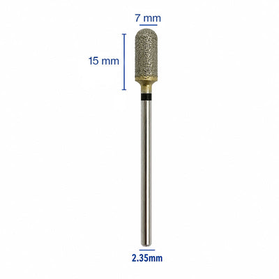 Fraise diamantée cylindre super gros grain shema 7 mm