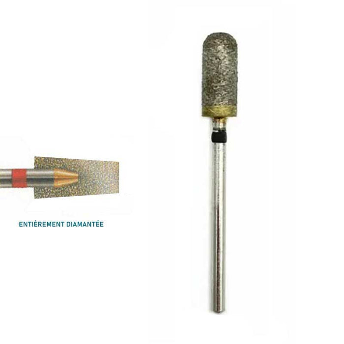 Fraise Diamantée 0.60 cm Cylindre Gros Grain. - Massilia Dental - Fournitures Matériel Cabinet Dentaire