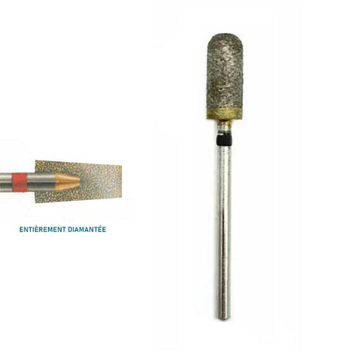 Fraise Diamantée 0.60 cm Cylindre Gros Grain. - Massilia Dental - Fournitures Matériel Cabinet Dentaire
