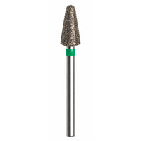 Fraise diamantée Edenta 5211HP bague verte gros grain, forme conique à bout arrondi Ø 5 mm pour laboratoire dentaire