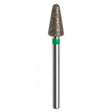 Fraise diamantée Edenta 5211HP bague verte gros grain, forme conique à bout arrondi Ø 5 mm pour laboratoire dentaire