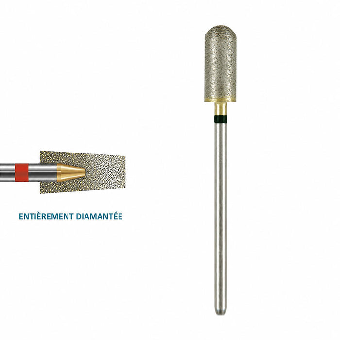 Fraise diamantée cylindrique gros grains - Chrome-cobalt et stellite dentaire