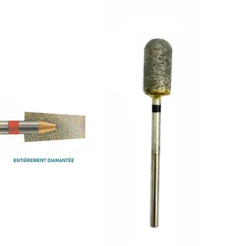Fraise Diamantée Cylindrique Taille 0.70 cm Gros Grain. - Massilia Dental - Fournitures Matériel Cabinet Dentaire