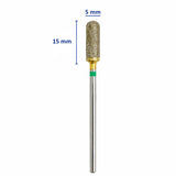 Fraise diamantée masse grain gros  cylindre arrondi 15x5 mm
