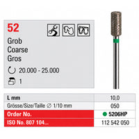 Edenta medium cylinder diamond -dried bur 