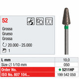 Fraise diamantée frittée Edenta 5211HP pour dégrossissage du chrome-cobalt, des stellites et des armatures métalliques