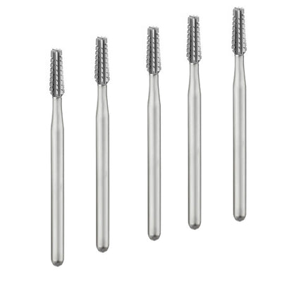 Fraise Fissure Droite ou Conique 5 Pièces Tungstène - Massilia Dental - Fournitures Matériel Cabinet Dentaire