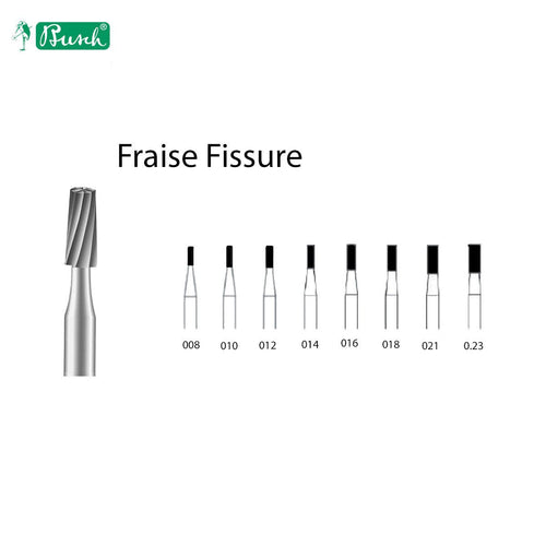 Fraise Fissure Tungstène Dégrossissage Métal ou Résine - 6 U - Massilia Dental - Fournitures Matériel Cabinet Dentaire