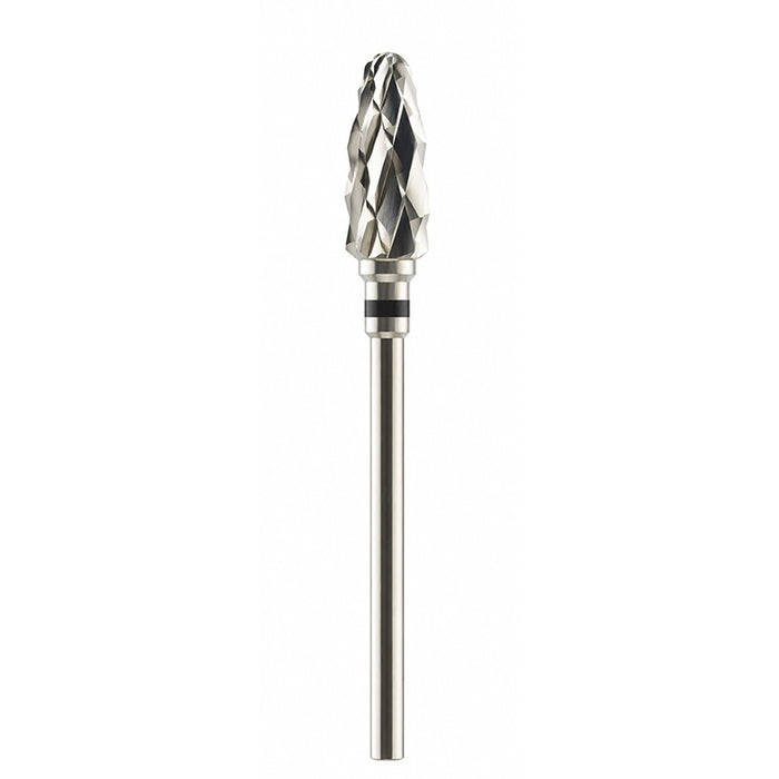 Fraise tungstène type flamme denture croisée pour travaux sur plâtres