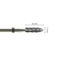 Fraise tungstène cylindrique grattage stellite tête conique mesures