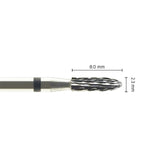 Fraise tungstène cylindrique grattage stellite tête conique mesures