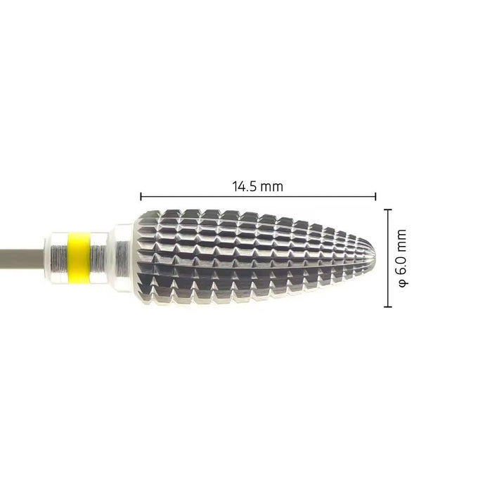 Fraise Tungstène Flamme Croisée Fine - Résine Molle Silicone