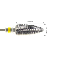 Fraise Tungstène Flamme Croisée Fine - Résine Molle Silicone - Massilia Dental - Fournitures Matériel Cabinet Dentaire