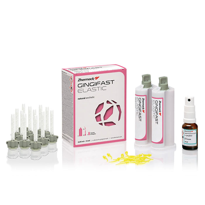 alt="Gingifast elastic soft artificial gum Zhermack laboratory kit"