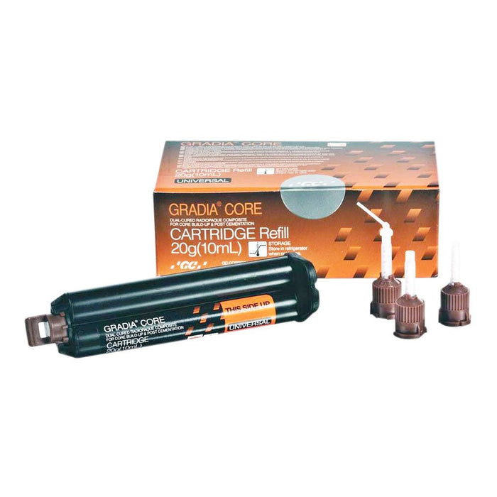 Cartouche Gradia Core + Embouts + Intra - oraux - GC - Massilia Dental - Fournitures Matériel Cabinet Dentaire