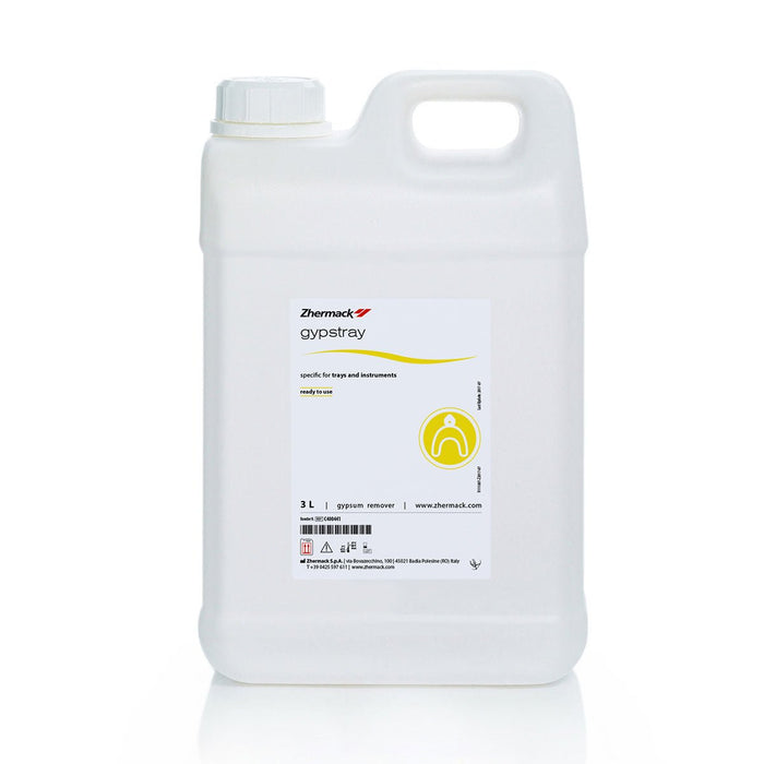 Gypstray Solvant plâtre Zhermack 3 litres - Nettoyage PE - Massilia Dental - Fournitures Matériel Cabinet Dentaire