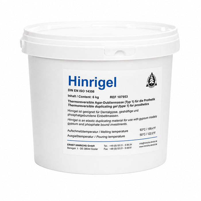 Hinrigel Hinrichs gélatine plâtre ou revêtement - 10 cycles seau de 6 Kg