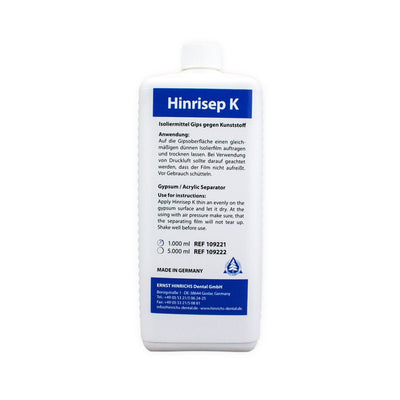 Hinrisep K Isolant Plâtre Résine Acrylique Hinrichs - Massilia Dental - Fournitures Matériel Cabinet Dentaire