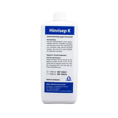 Hinrisep K Isolant Plâtre Résine Acrylique Hinrichs - Massilia Dental - Fournitures Matériel Cabinet Dentaire