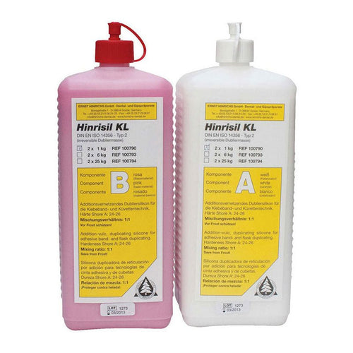 Hinrisil Silicone Duplication Rapide Jaune 24 Shores. - Massilia Dental - Fournitures Matériel Cabinet Dentaire