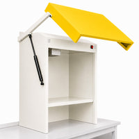 Hotte aspirante four à cylindre porte métallique avec vérins couleur RAL1023