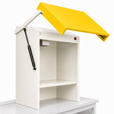Hotte aspirante four à cylindre porte métallique avec vérins couleur RAL1023