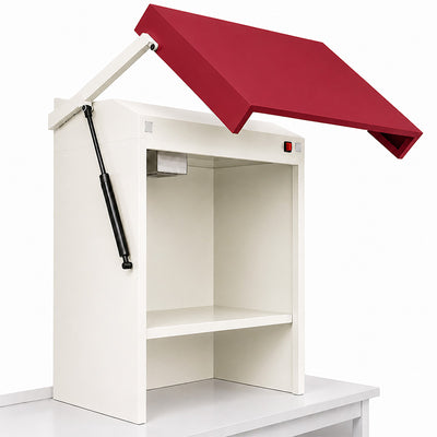 Hotte aspirante four à cylindre porte métallique avec vérins couleur RAL4002