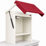 Hotte aspirante four à cylindre porte métallique avec vérins couleur RAL4002