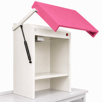 Hotte aspirante four à cylindre porte métallique avec vérins couleur RAL4003
